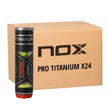 NOX Pro Titanium BOC - Pack De 24 Balles De Padel, Parfaites Pour L’entraînement Et Les Matchs