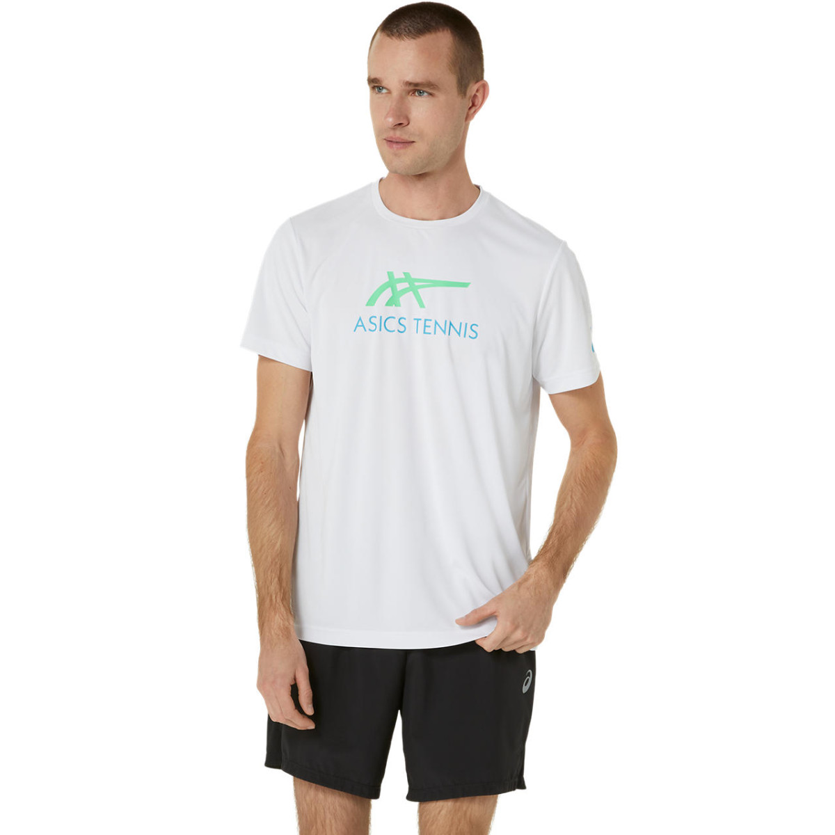 T-Shirt Asics Court Graphic Blanc