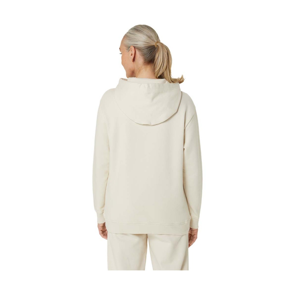 Sweat à capuche Asics Logo Femme Blanc cassé