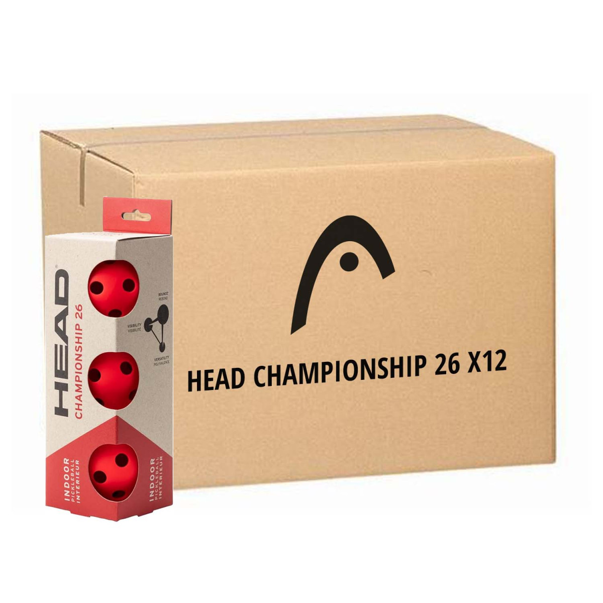12 boites de 3 Balles Pickleball Head Championship 26