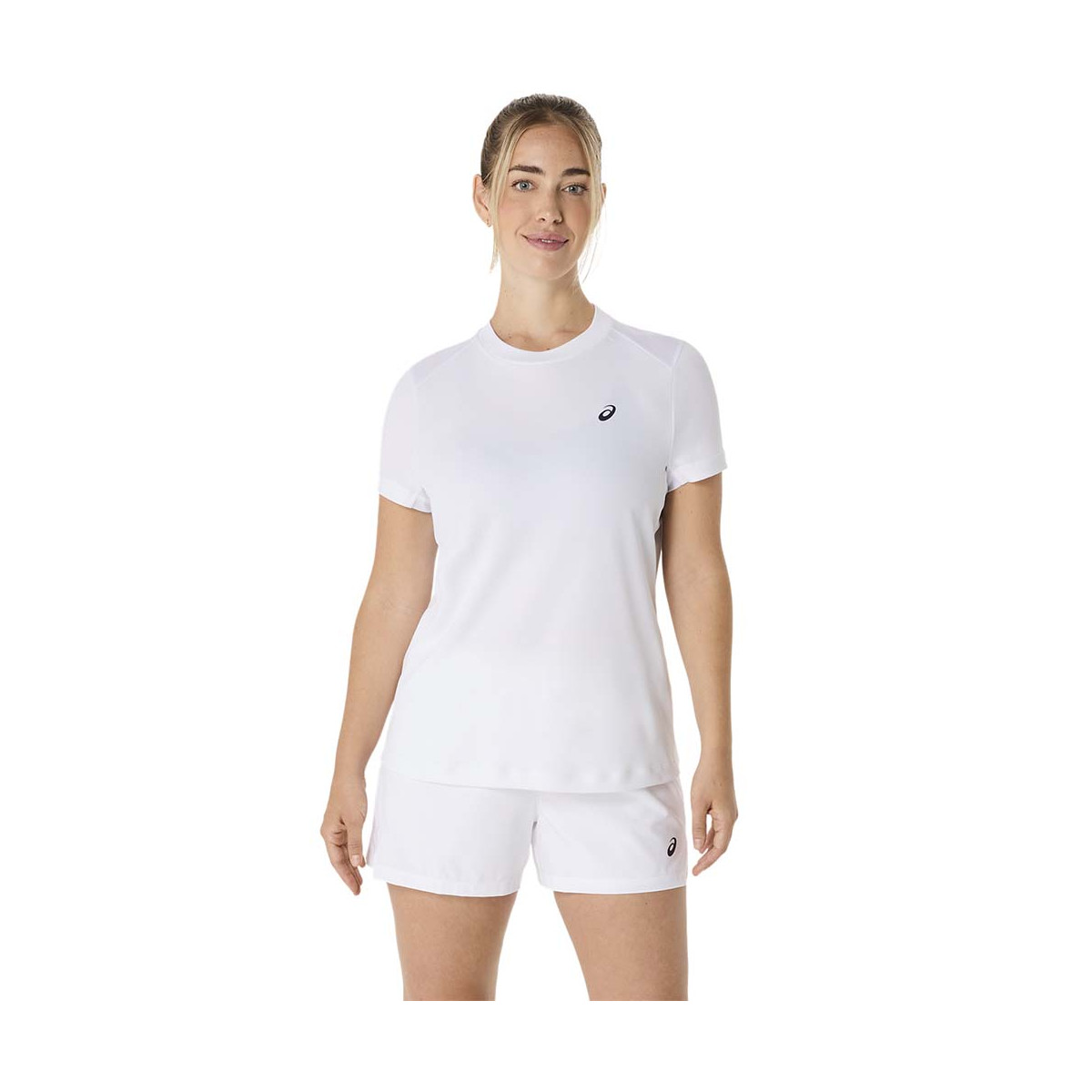 T-Shirt Asics Court SS Femme Blanc