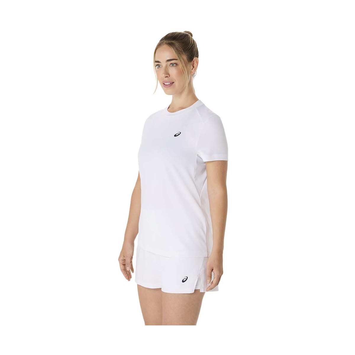 T-Shirt Asics Court SS Femme Blanc