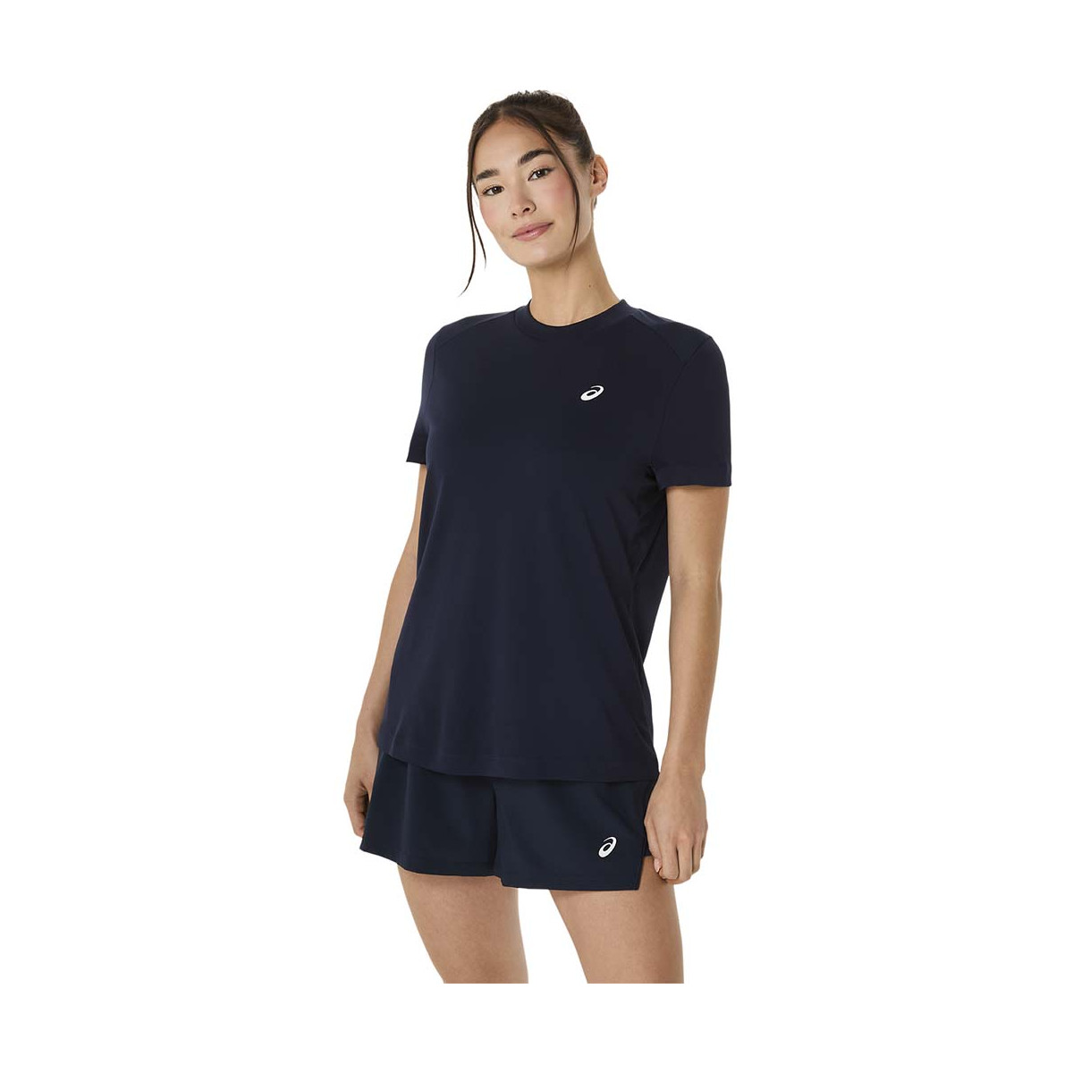 T-Shirt Asics Court SS Femme Bleu marine
