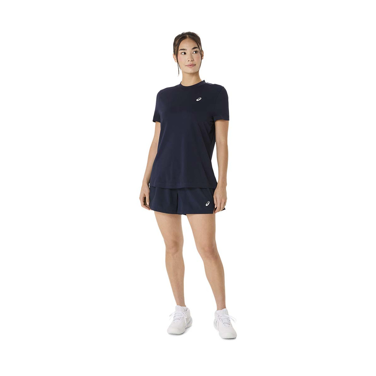 T-Shirt Asics Court SS Femme Bleu marine
