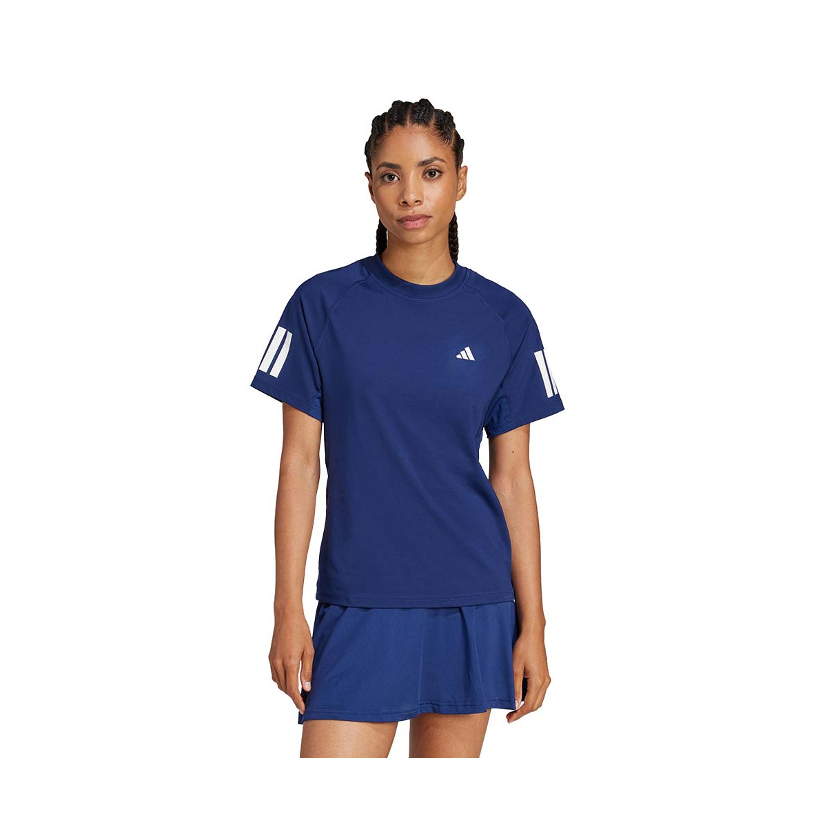 T-shirt Adidas 3 Bandes Femme Bleu marine