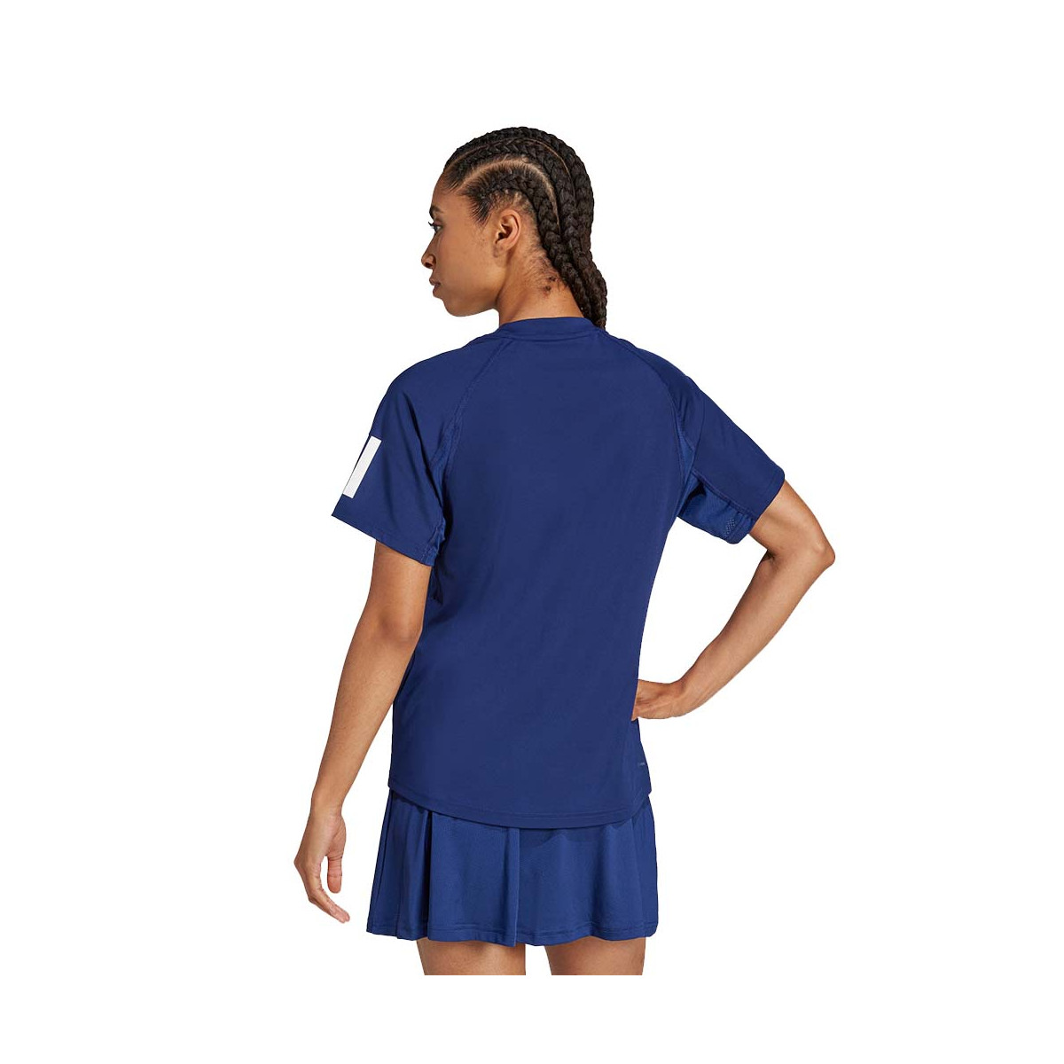 T-shirt Adidas 3 Bandes Femme Bleu marine