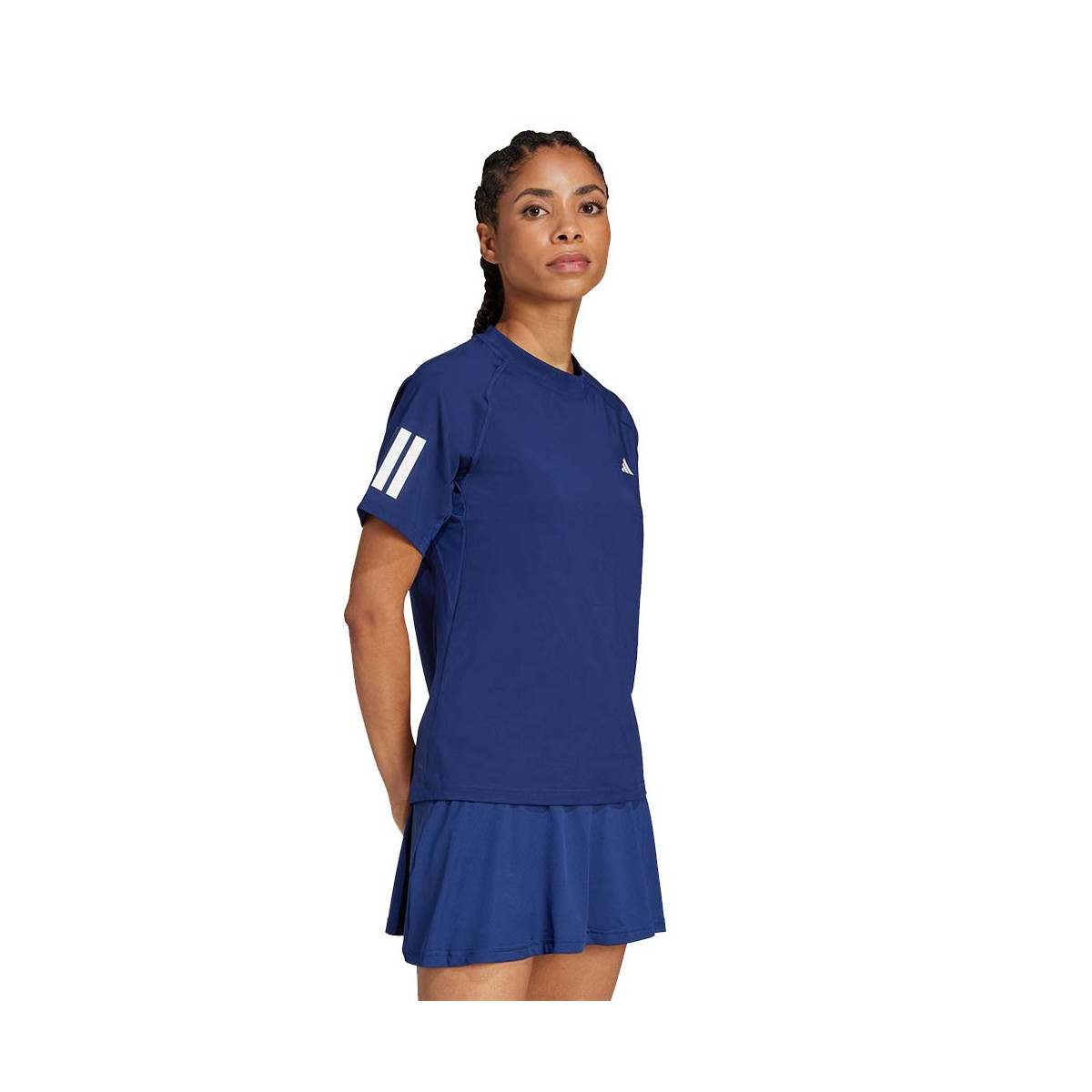 T-shirt Adidas 3 Bandes Femme Bleu marine