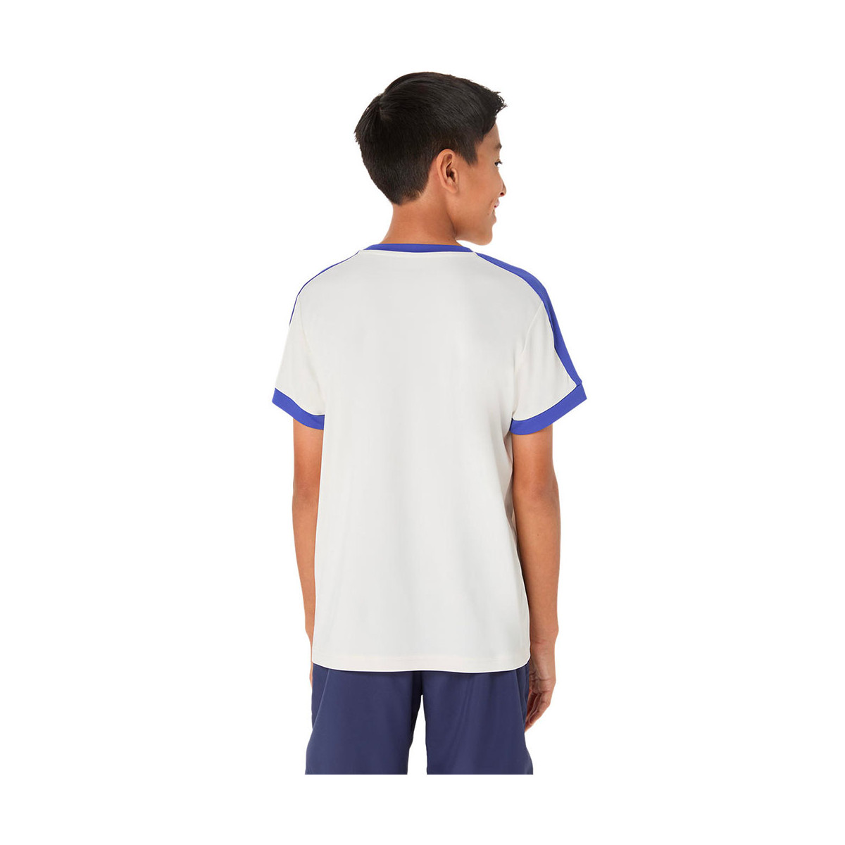 T-Shirt Asics Garçon Crème / Bleu 