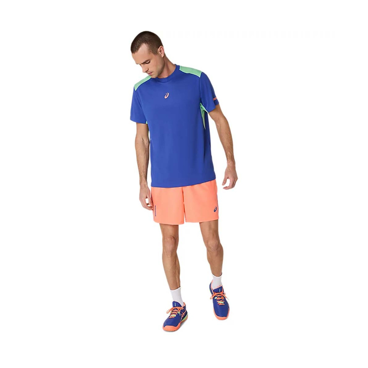 T-Shirt Asics Padel Court SS Bleu / Vert