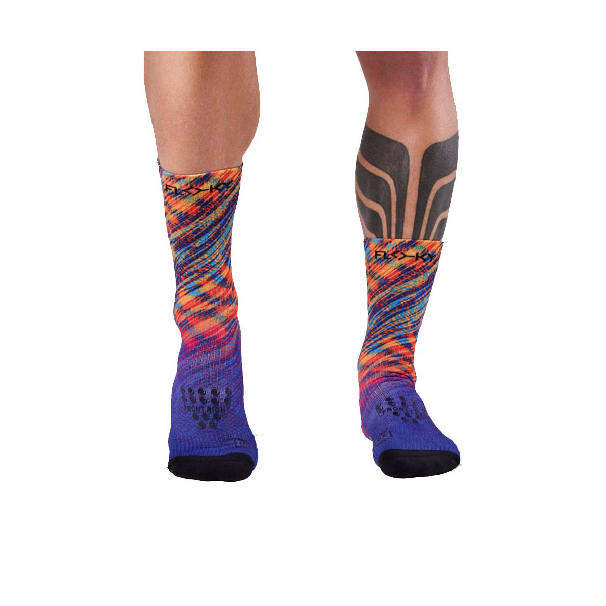 Chaussettes de compression Floky S-MASH 3D FANTASY Rio Bleu / Orange