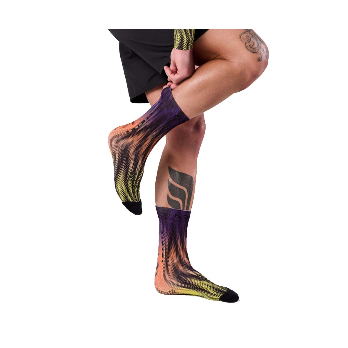 Chaussettes de compression Floky S-MASH 3D FANTASY Delhi Violet / Jaune
