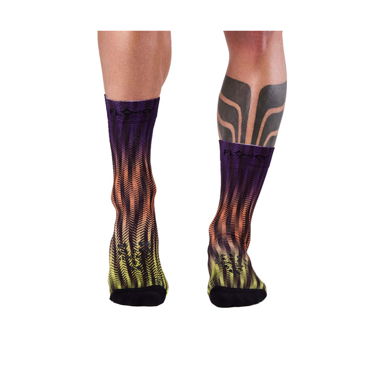 Chaussettes de compression Floky S-MASH 3D FANTASY Delhi Violet / Jaune