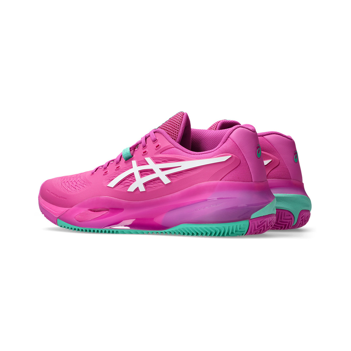 Chaussures Asics Gel Resolution X terre battue Rose / Vert