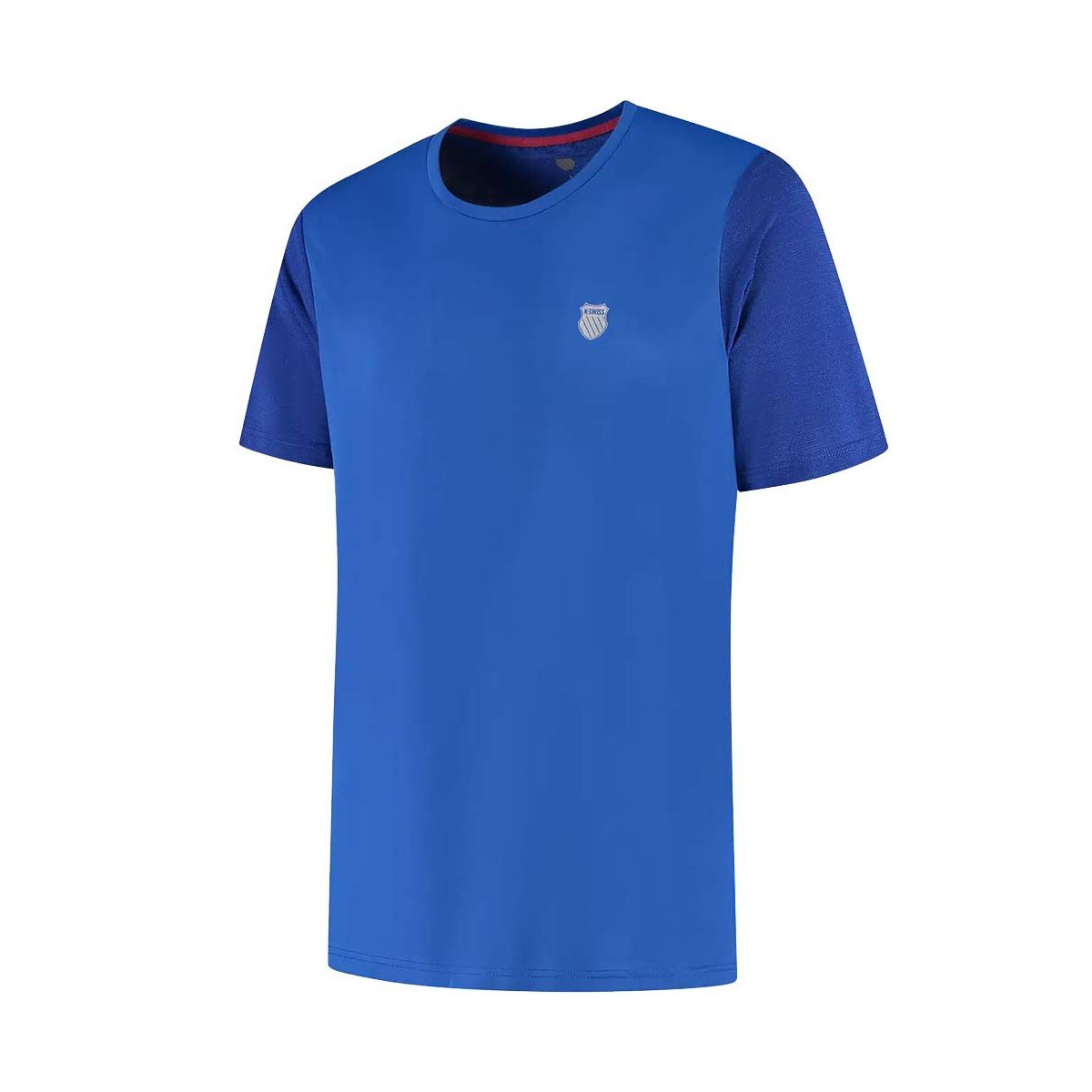 T-Shirt K-Swiss Hypercourt Tee Jacquard Bleu