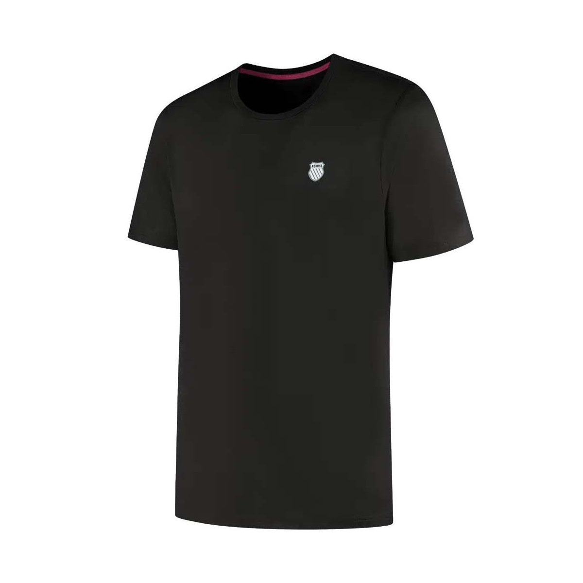 T-Shirt K-Swiss Hypercourt Tee Jacquard Noir