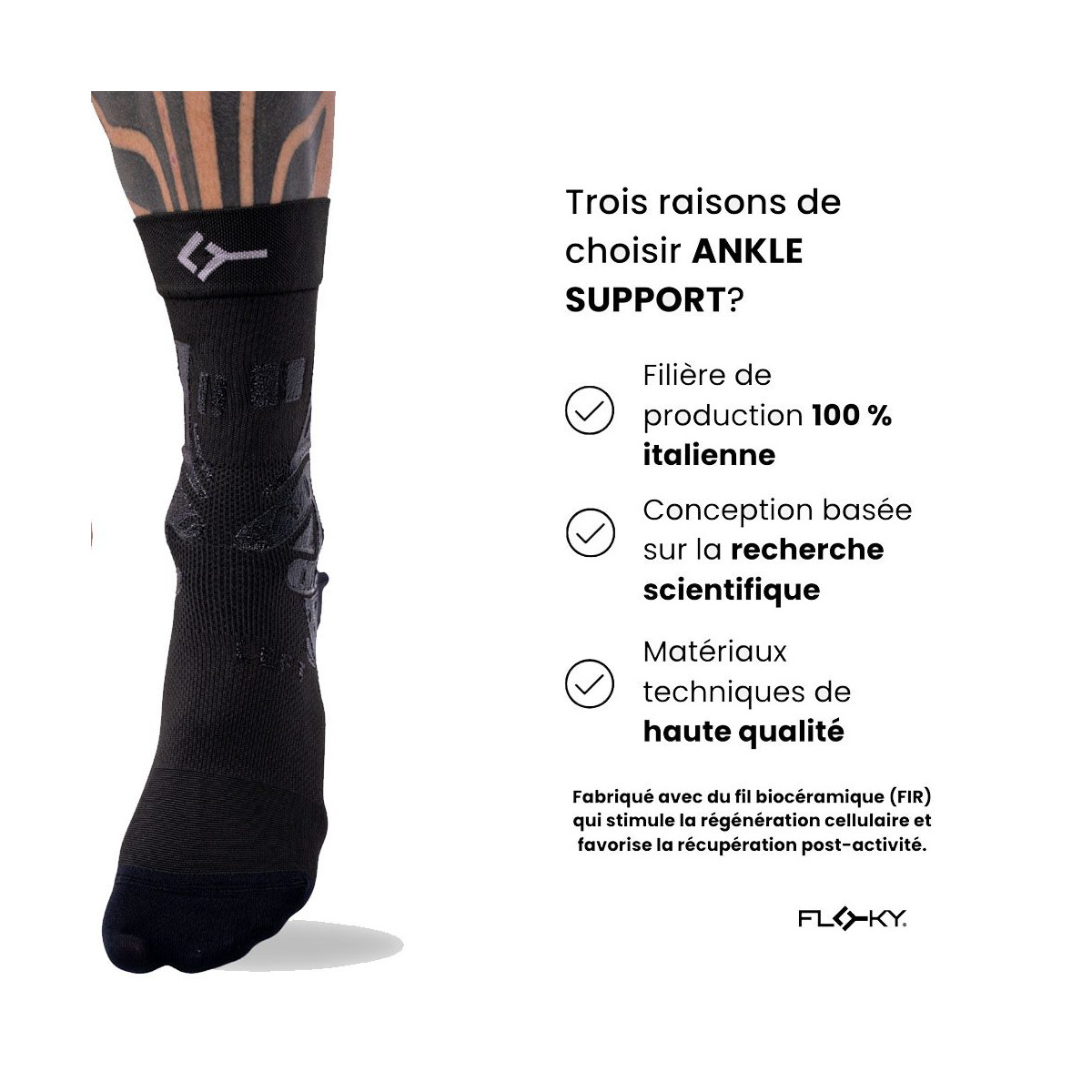 Chevillère Floky Ankle Support Gauche Noir