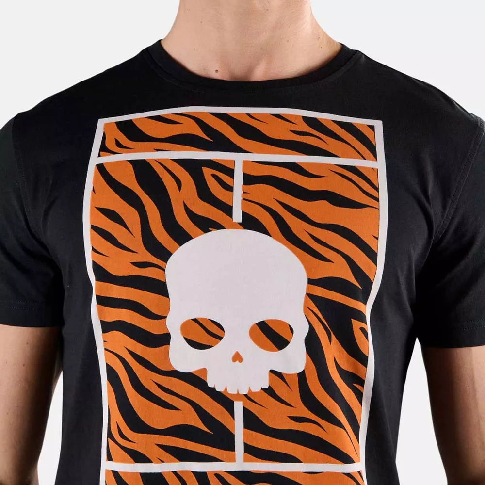 T-Shirt Hydrogen Tennis Court Noir / Orange