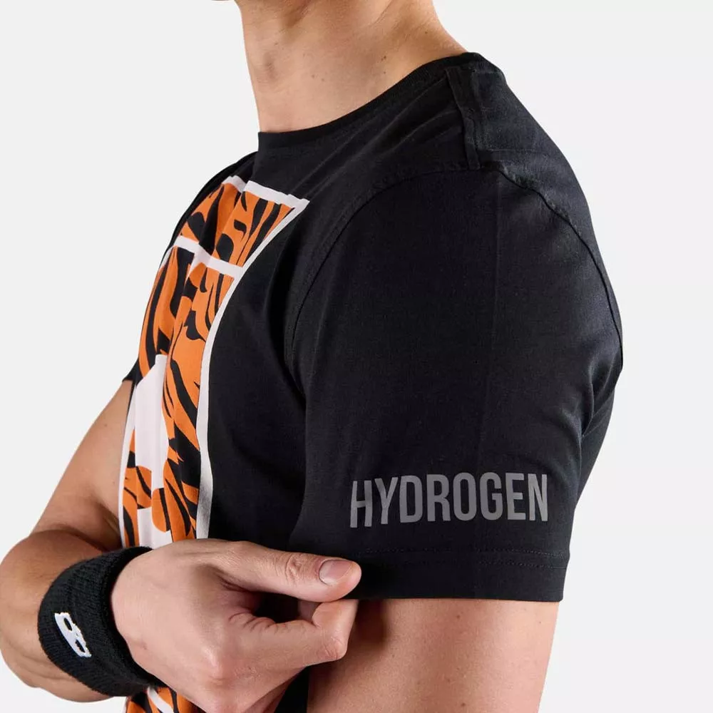 T-Shirt Hydrogen Tennis Court Noir / Orange