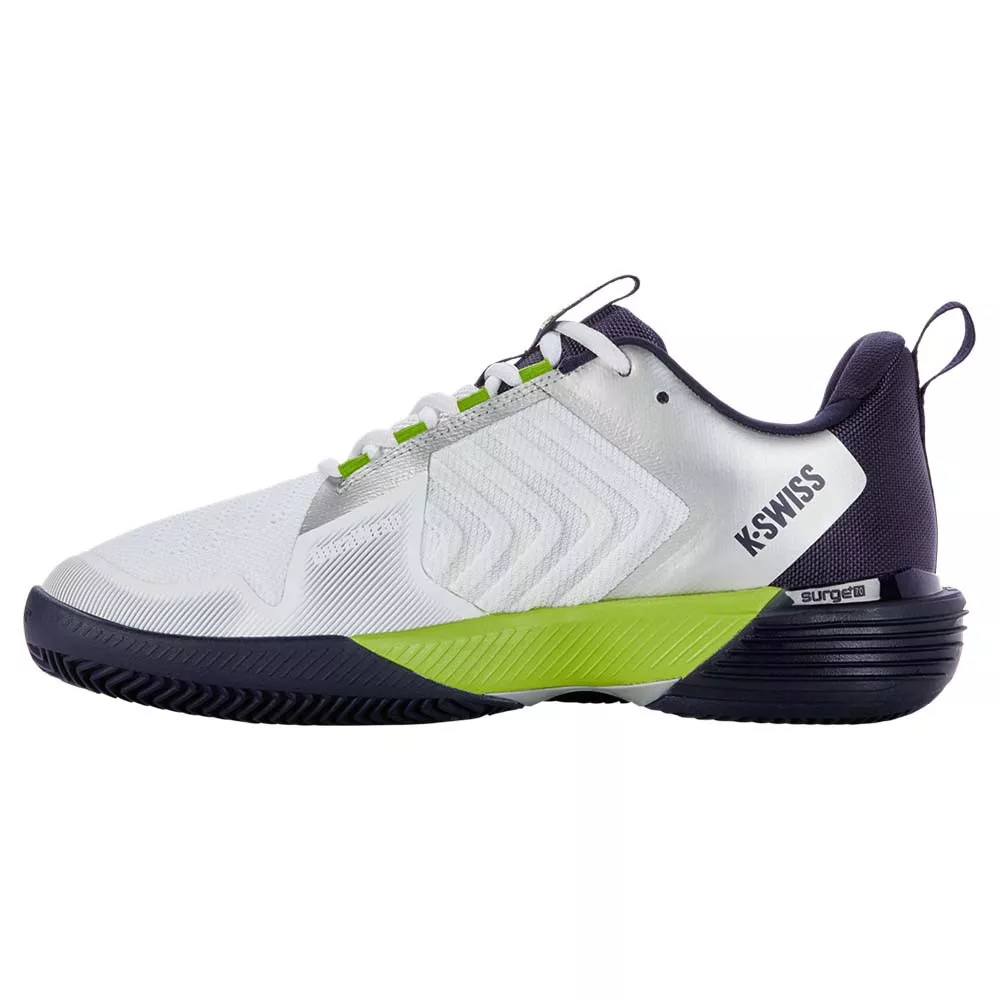 Chaussures K-Swiss Ultrashot 3 HB Terre battue Blanc / Bleu Gris