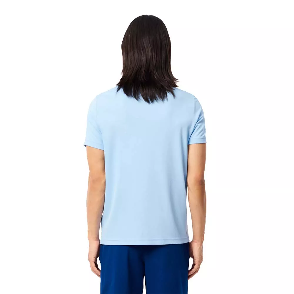 Polo Lacoste Tennis Novak Djokovic Bleu Clair Version Fan