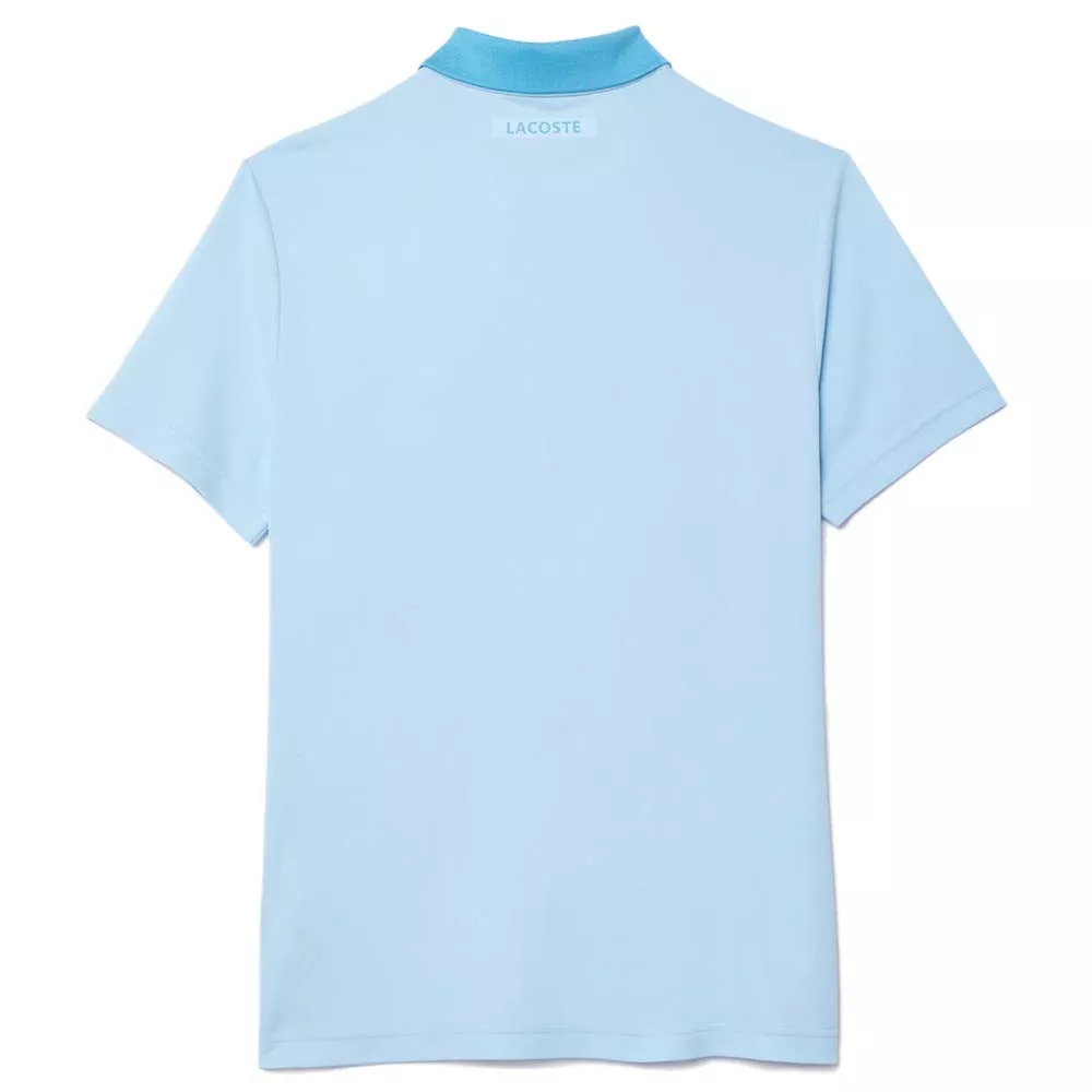 Polo Lacoste Tennis Novak Djokovic Bleu Clair Version Fan