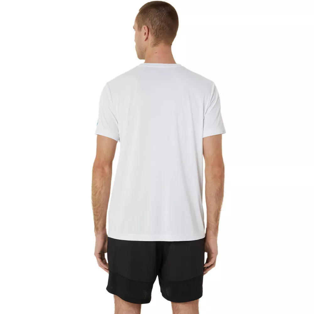 T-Shirt Asics Court Graphic Blanc