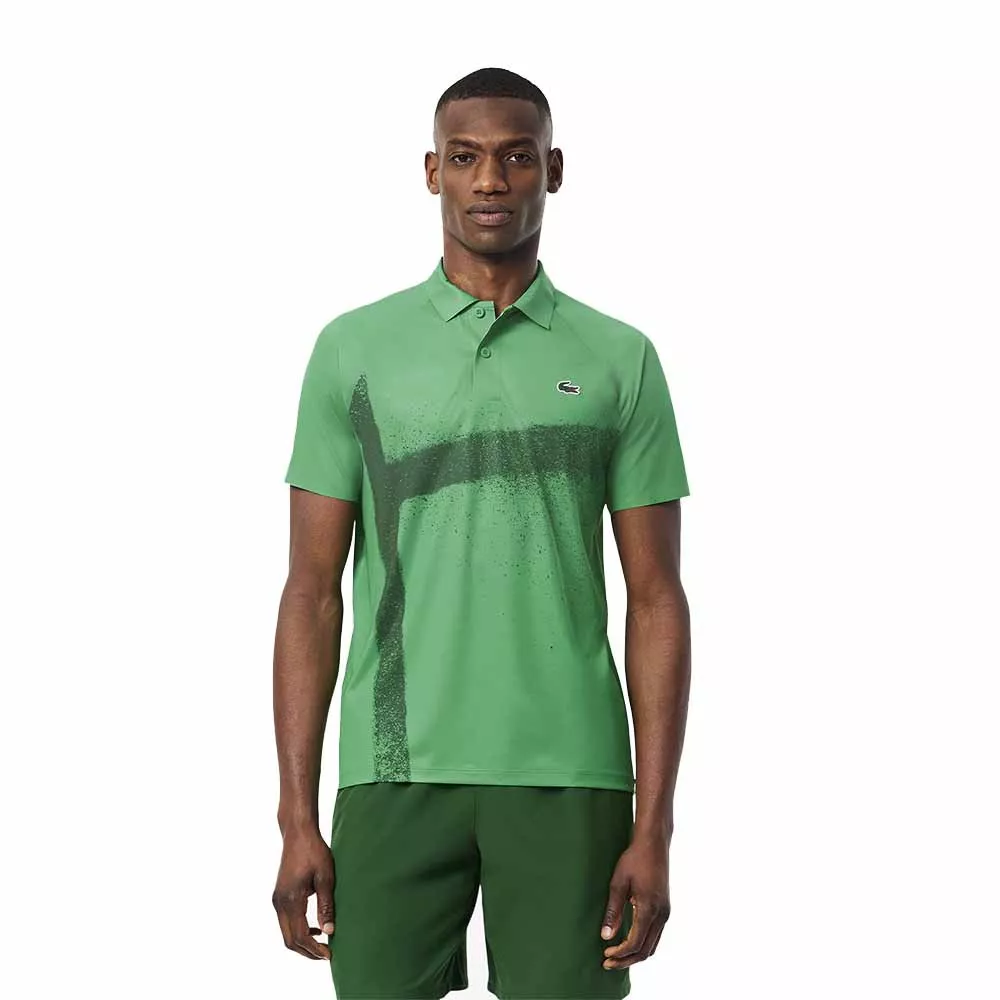 Polo Lacoste Tennis Novak Djokovic Player Vert / Blanc