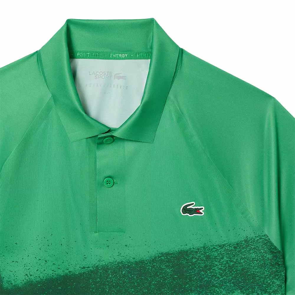 Polo Lacoste Tennis Novak Djokovic Player Vert / Blanc