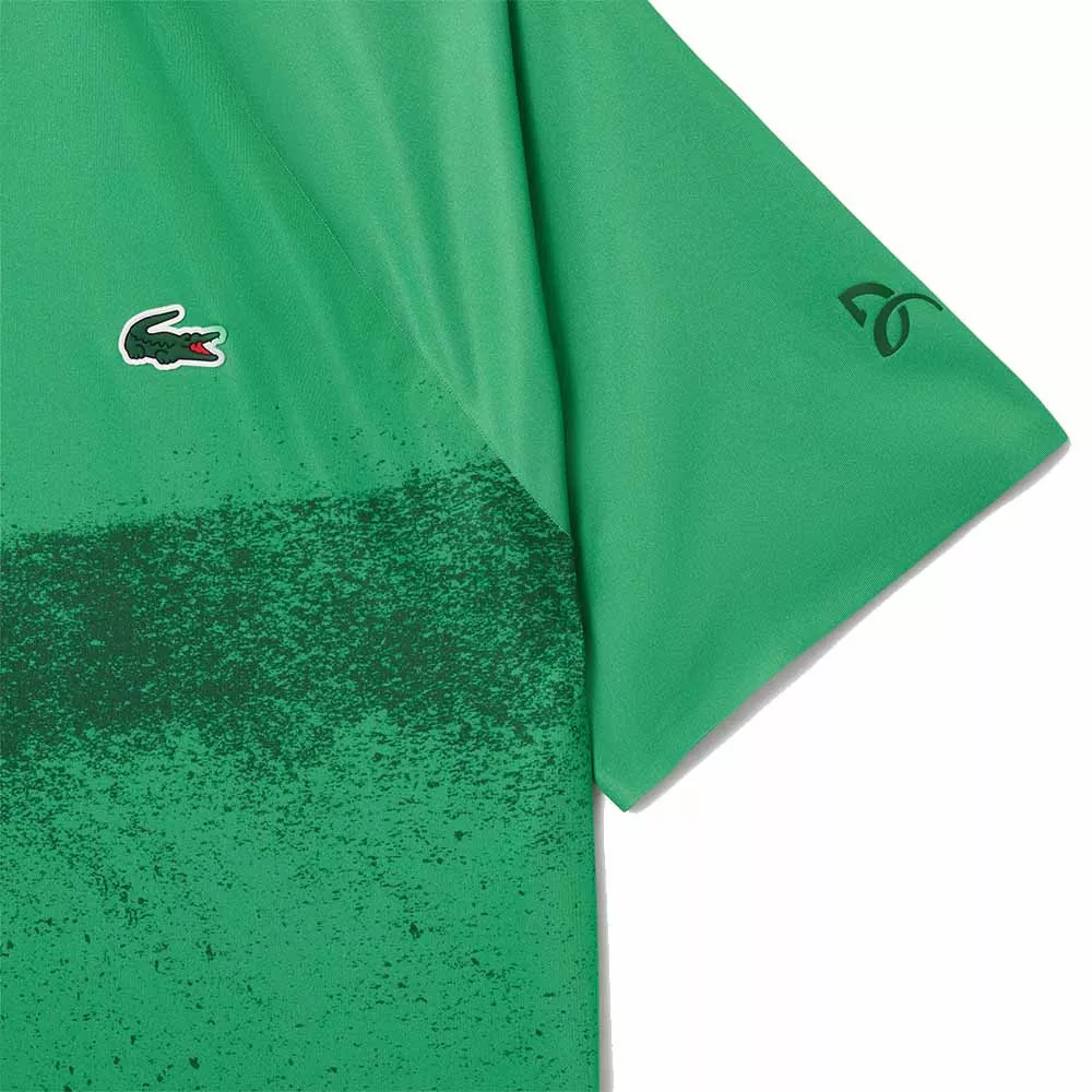 Polo Lacoste Tennis Novak Djokovic Player Vert / Blanc