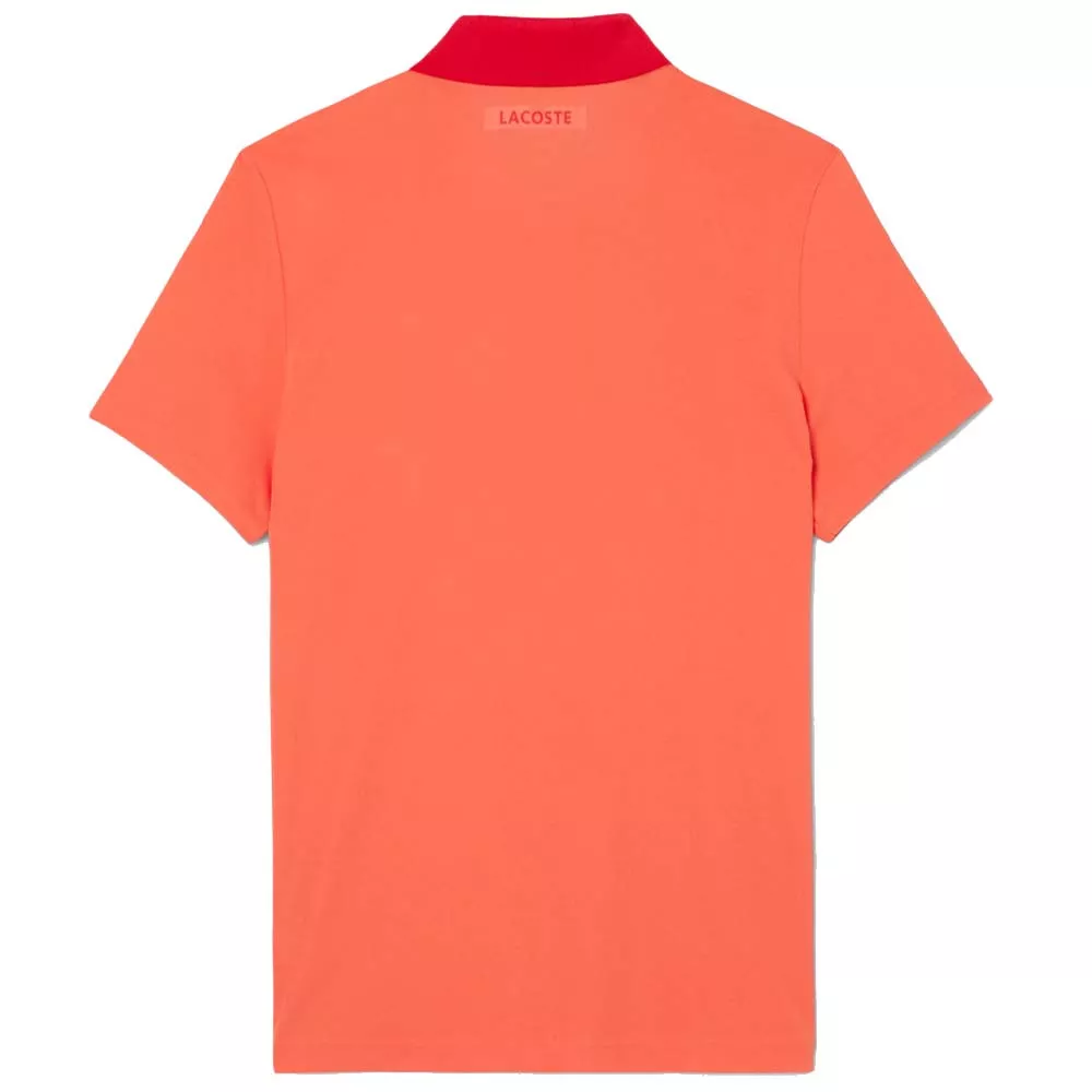 Polo Lacoste Tennis Novak Djokovic Rouge / Blanc Version Fan