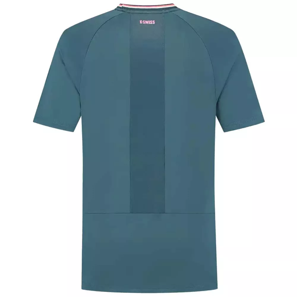 T-Shirt K-Swiss Hypercourt Mesh Crew Bleu pétrole