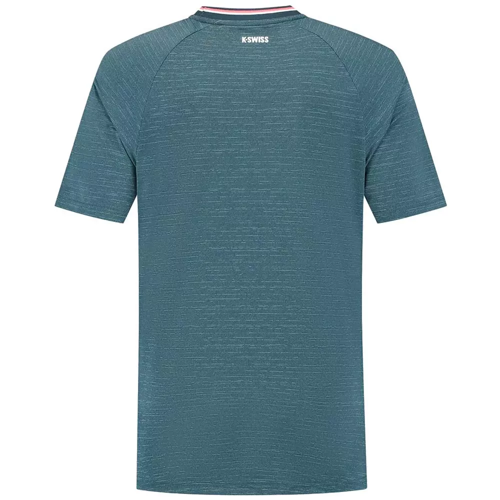 T-Shirt K-Swiss Hypercourt Tee Melange Bleu pétrole