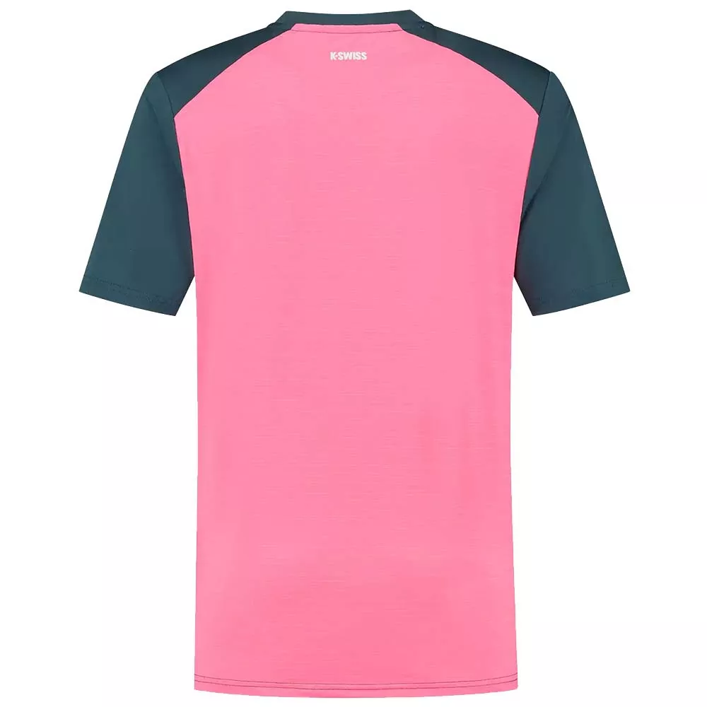T-Shirt K-Swiss Hypercourt Mix Melange Crew Bleu pétrole / Rose