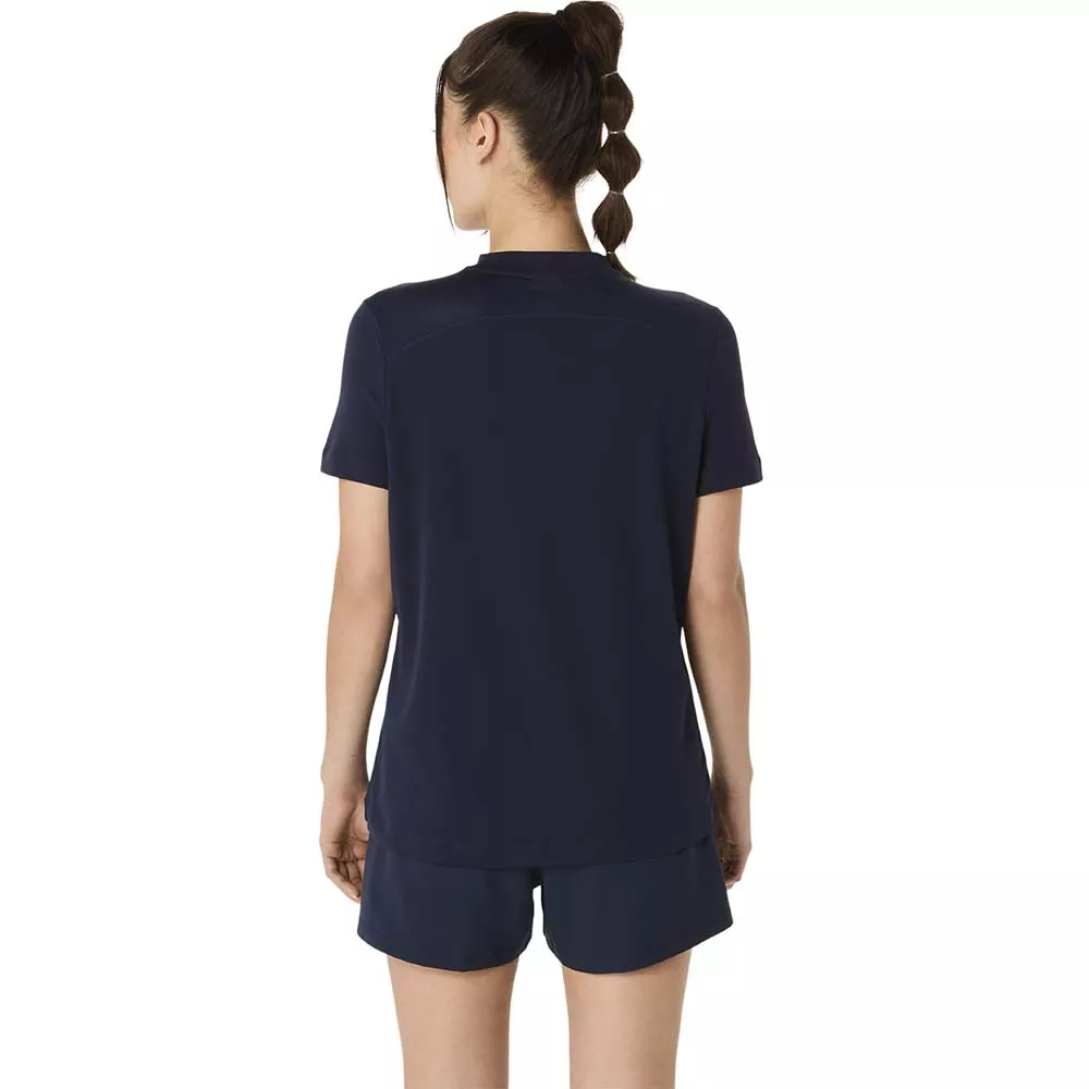 T-Shirt Asics Court SS Femme Bleu marine