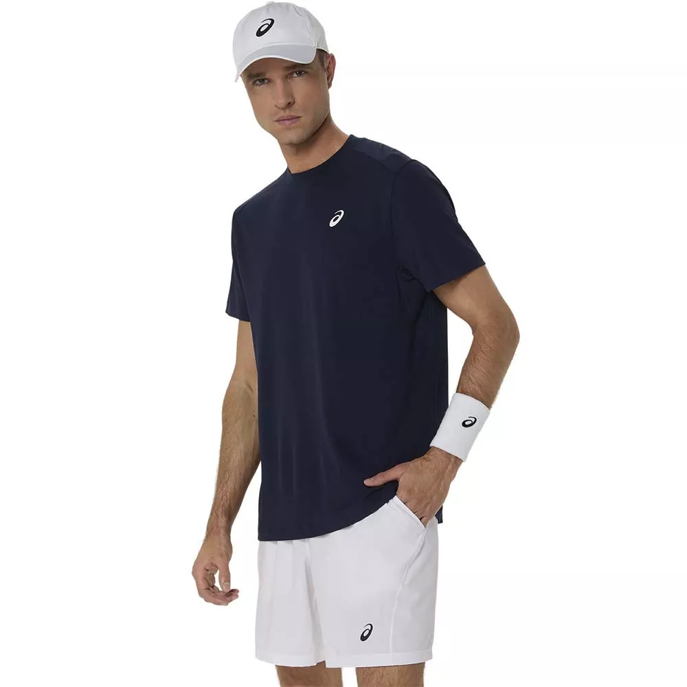 T-Shirt Asics Court SS Bleu marine