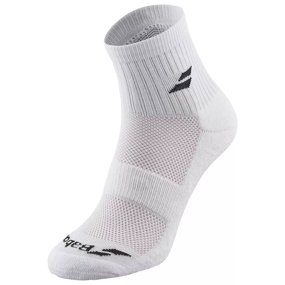 Chaussettes Babolat Quarter 3 Pairs Pack Blanc