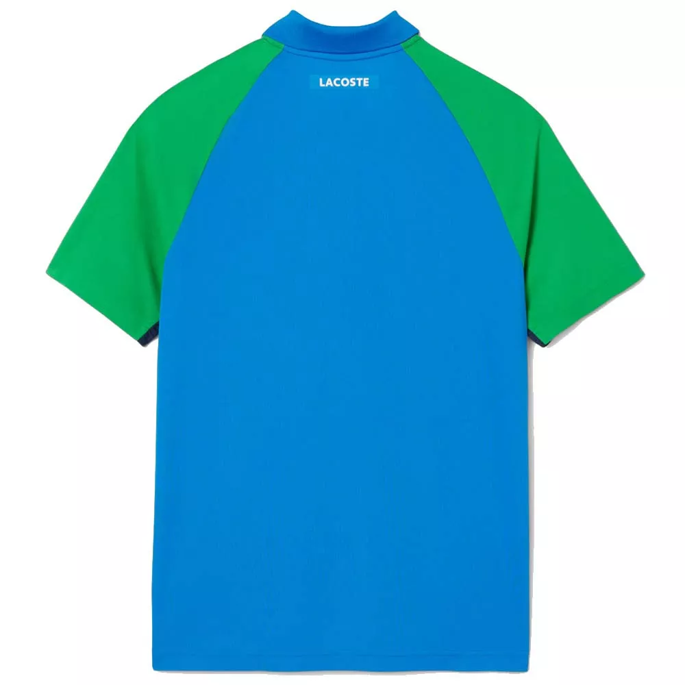 Polo Lacoste Tennis Color-Block Ultra Dry Bleu azur / Vert