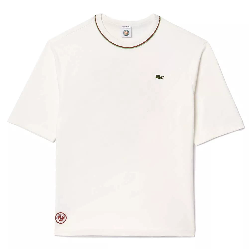 T-Shirt Lacoste Coton Roland Garros Blanc