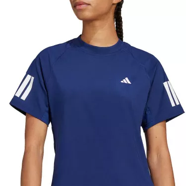 T-shirt Adidas 3 Bandes Femme Bleu marine