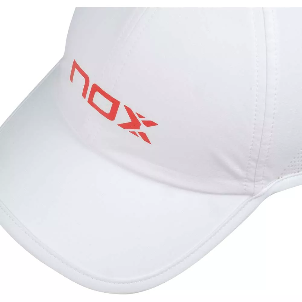 Casquette NOX Noir/Blanc - Sport, Padel, Tennis - 100% Polyester, Réglable, Respirante