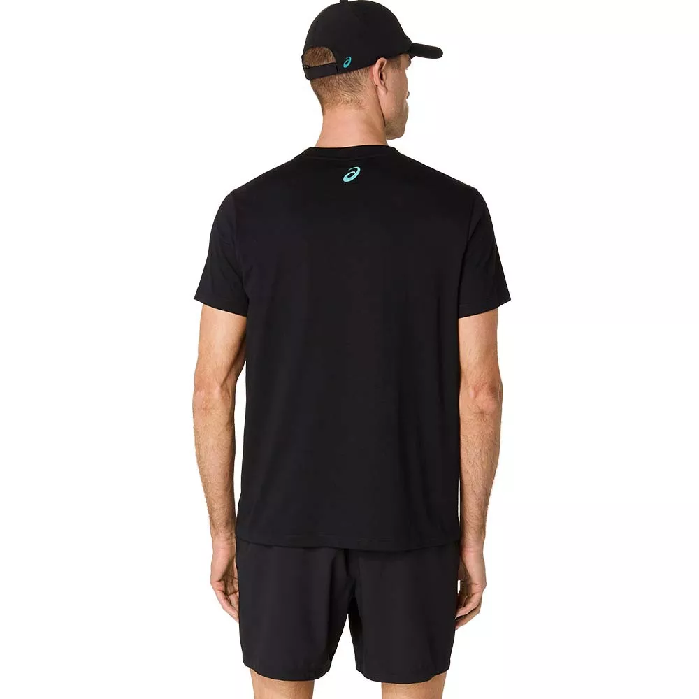 T-Shirt Asics Court Core Graphic Noir