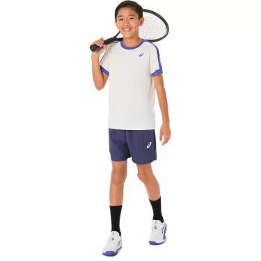T-Shirt Asics Garçon Crème / Bleu 