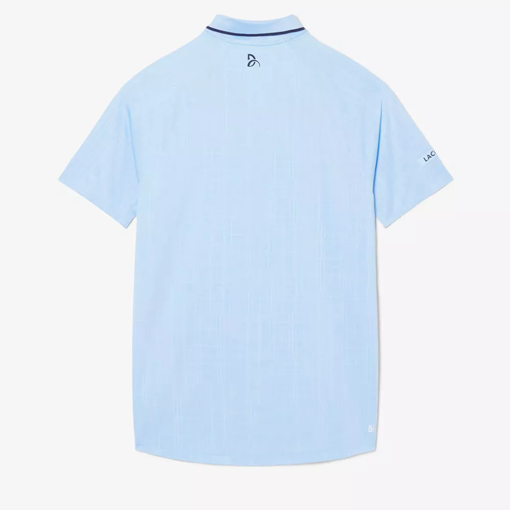 Polo Lacoste Tennis Novak Djokovic On Court Bleu Pastel