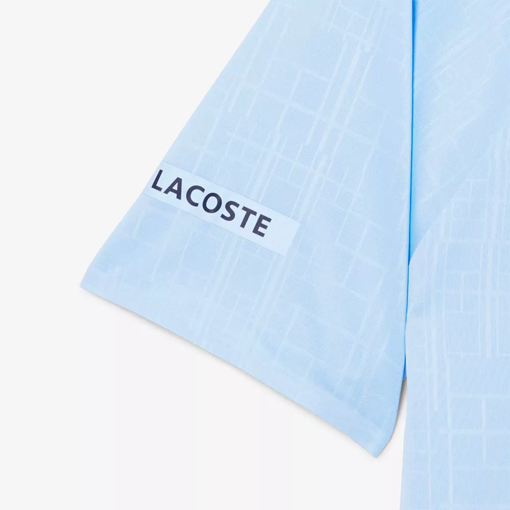 Polo Lacoste Tennis Novak Djokovic On Court Bleu Pastel