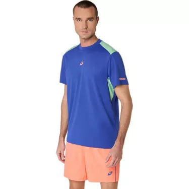 T-Shirt Asics Padel Court SS Bleu / Vert