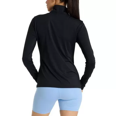 T-shirt à manches longues New Balance Quarter Zip Femme Noir