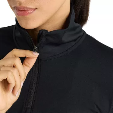 T-shirt à manches longues New Balance Quarter Zip Femme Noir