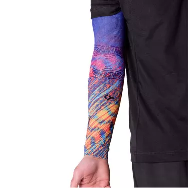 Manchon de compression Floky NO-STRAIN Rio Bleu / Orange