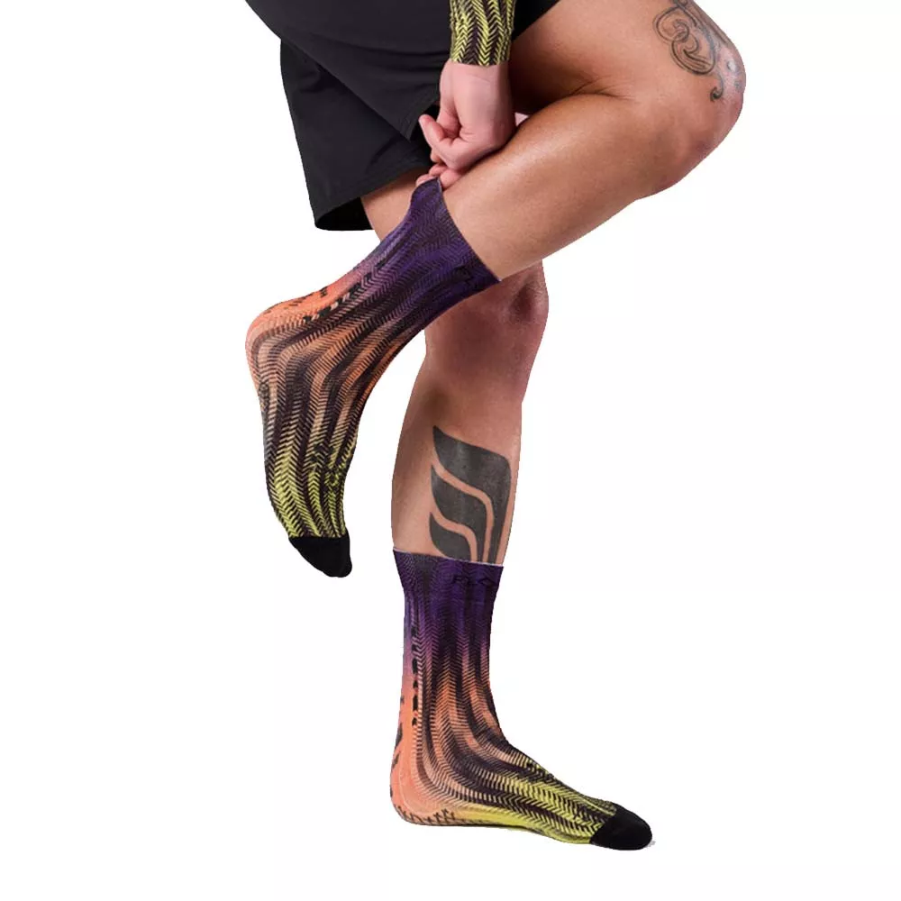 Chaussettes de compression Floky S-MASH 3D FANTASY Delhi Violet / Jaune
