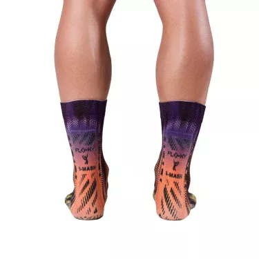 Chaussettes de compression Floky S-MASH 3D FANTASY Delhi Violet / Jaune
